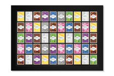 Black 50 Trading Card Frame