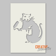Banksy Painting Rat Stencil --- Multiple SIzes --- Premium Mylar