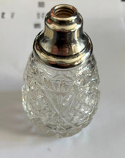 Vintage perfume spray bottle, sterling silver top - missing spray unit