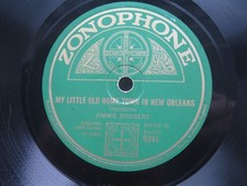 JIMMIE RODGERS 78 RPM MY LITTLE OLD HOME TOWN IN NEW ORLEANS 1929 ZONOPHONE 5341