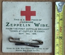 WW1 Zeppelin Wire. VC action. William Leefe Robinson. Sept. 1916. Cuffley.