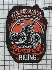 I Plan To Go Riding Embroidered Biker Patches/Badges Sew-On or Iron-On