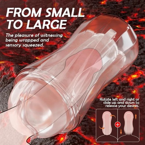 Male masturbator cup clear - male,
