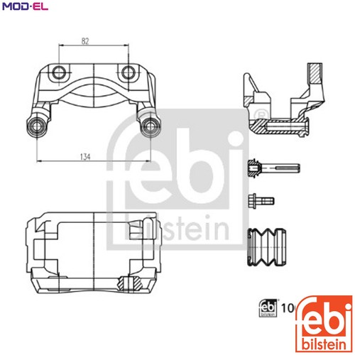 Bracket brake caliper - brake, 1001449