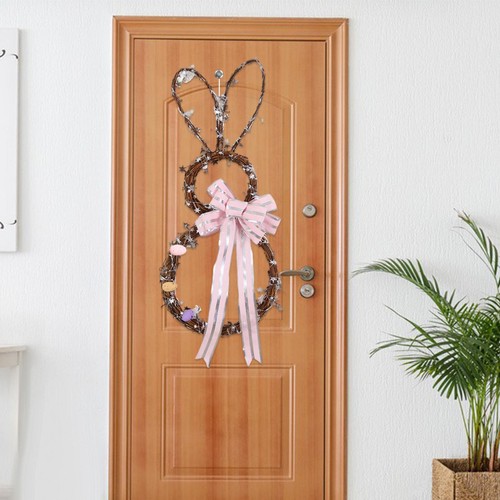 Easter rabbit wreath handmade - wreath,