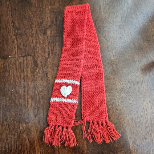 Handmade red scarf for - red, 18"