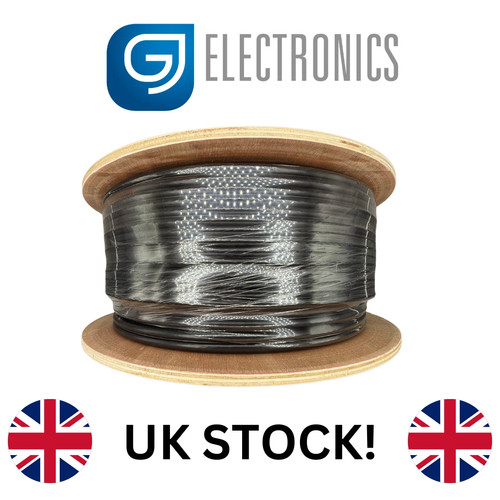 Dual black satellite cable - black,