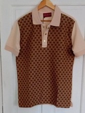 Gucci GG Logo  Beige Polo shirt Men's Size L Never Been Worn 