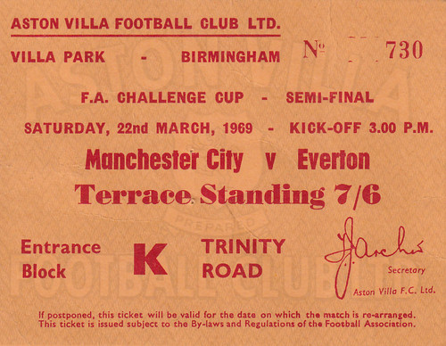 Ticket 1969 manchester - ticket,