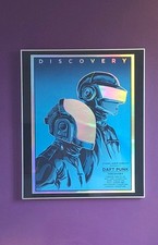 Rare Daft Punk Discovery Electonica Music Art Foil Tour Poster Framed/DIY Helmet