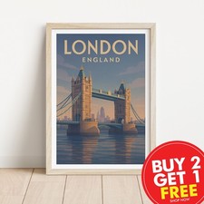 London Retro Travel Print