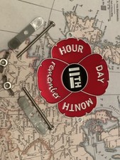 Red Poppy Car Badge with