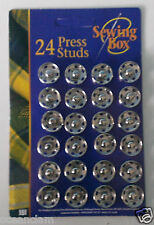 Silver Metal Press Studs Snap Fasteners small large Sewing Clothing titch twitch