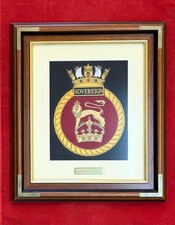 Framed Embroidered HMS Royal