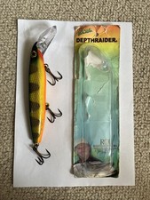 Joe Bucher DepthRaider CD 8 Inch Natural Perch Pattern Pike Lure Musky Crankbait