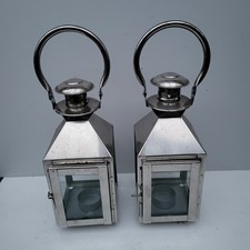 Pair Steel Metal Lanterns