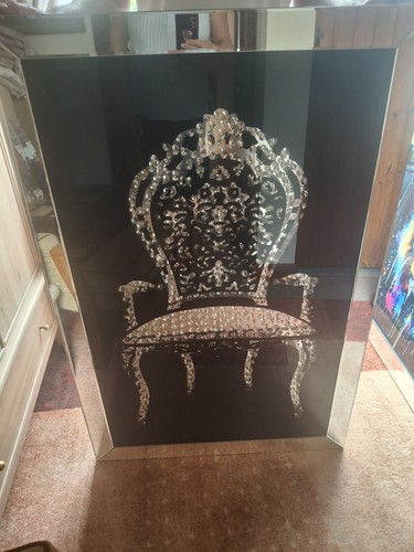Large rhinestone boudoir chair - boudoir,