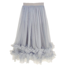 Rueffles Women Sheer Mesh Tulle Skirt Underskirt Petticoat A-line Tutu Sweet