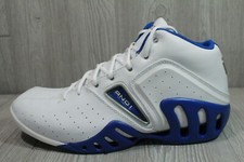 New Rare Vintage And 1 Blue Chip White Leather Mid 2000 Mens Shoes Size 12