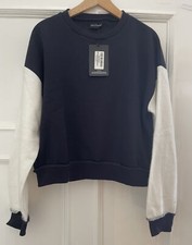 Navy Contrast Sleeve Oversized