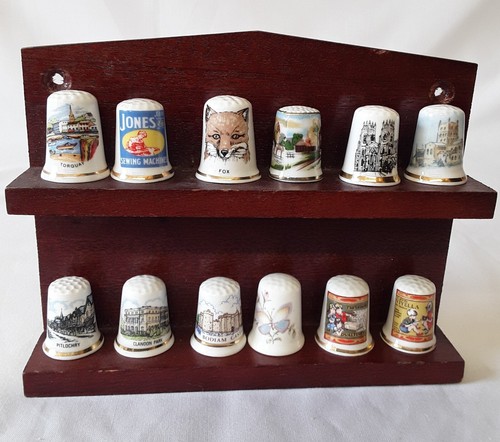 Ceramic thimbles wooden - 12, on