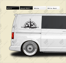 2x LARGE Half Compass Sticker
