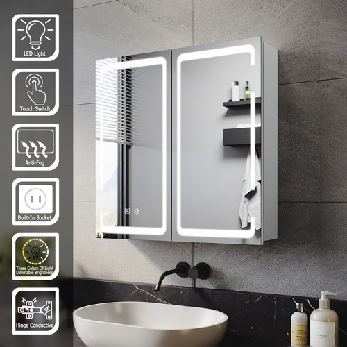 White led bathroom mirror - white,
