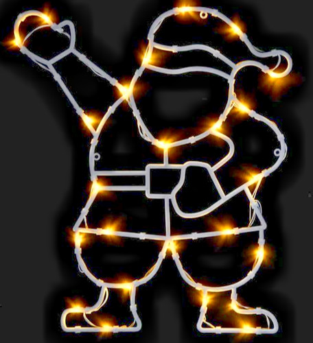 Christmas led santa window - led,