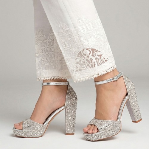 Women diamante high block heel - women,