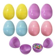 8pk  Easter Egg Reusable Plastic Fillable Hunt Hollow Treats Party Gift Décor UK