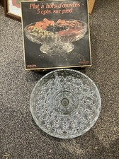 Vintage Plat A’ Hors D’oeuvres 5 Sections Buffet Server & Crystal Boxed