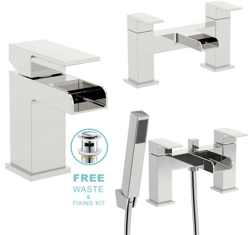 New waterfall bathroom - new, taps