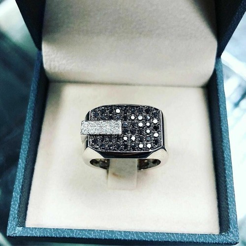 New men ring 14k white - ring,
