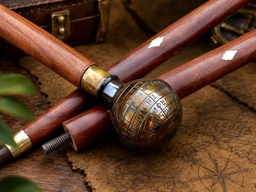 Antique style world globe - antique,