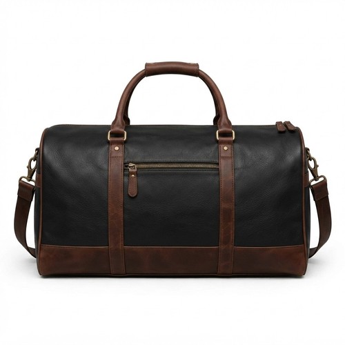 Cowhide leather duffel bag - leather, |