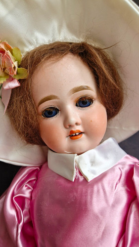 Antique bisque head doll - 21",