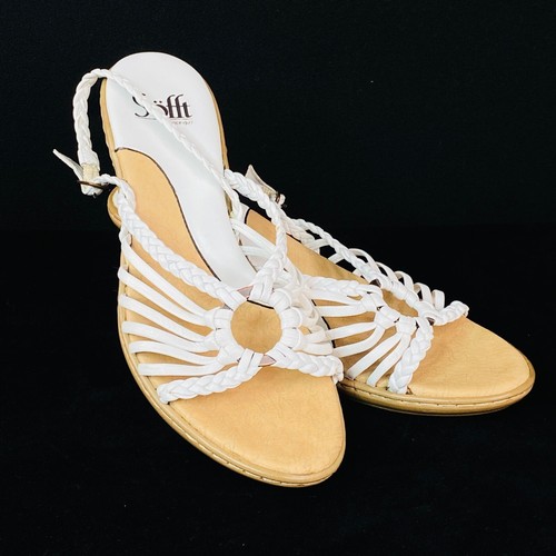 White sofft strappy wedge - sofft,