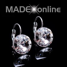 Round Drop Bling Earrings, Swarovski inspired