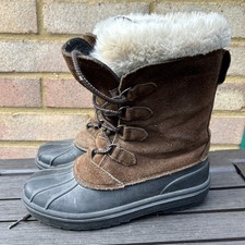 Womens KARRIMOR Alta 21 Brown Snow Fur Topped Boots UK 7/EU41