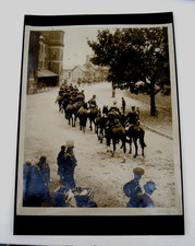 Original Photo 17/ 21st Lancers Marching 2 Aldershot Relieve 10th Hussars 1929 2