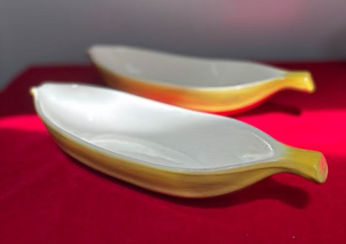 Vintage ceramic banana boat - ceramic,