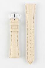 Hirsch ARISTOCRAT Crocodile Embossed Leather Watch Strap BEIGE