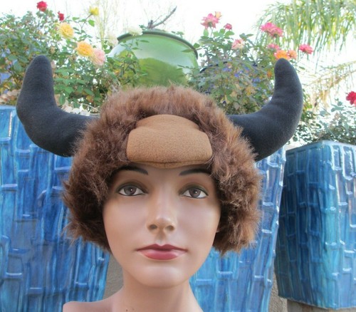 Buffalo hat furry viking head - hat,