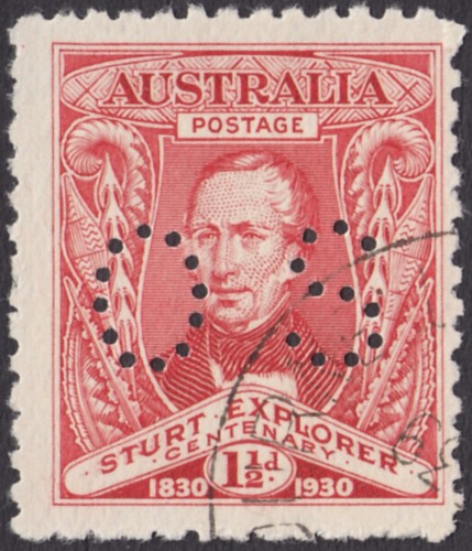 Australia 1930 1 - 1/2d, sturt