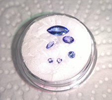 Authentic Natural Tanzanite Mixed Blue Gemstones  { 1.60ct } Good Condition