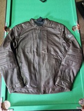 Hugo Boss Jagson2 Mens 44 XL Leather Biker Jacket Rrp £450 A bargain to be had