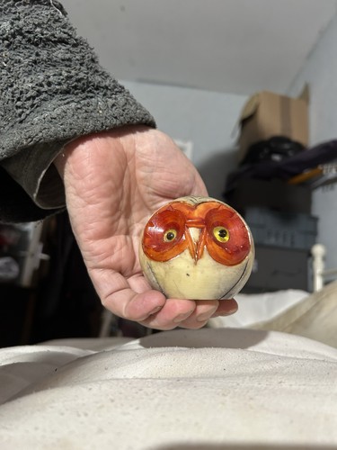Potttery owl figurine - potttery,