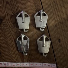 Four Vintage Rover P6 pillar  Chrome Viking Ship Badge - P/N 371037