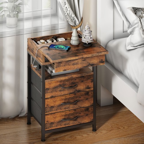 Hoobro bedside table with - table,