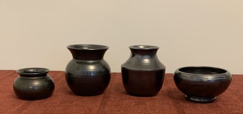Prinknash pottery gun metal - 4,